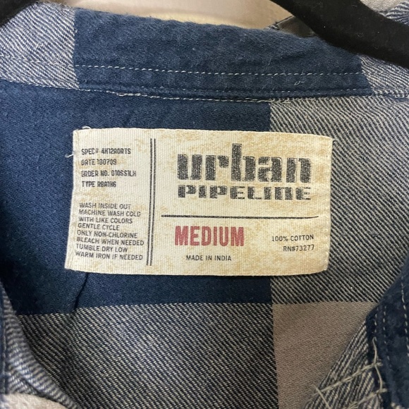 Mens Blue Flannel - Picture 4 of 4